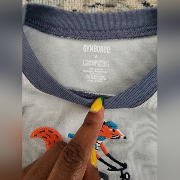 Gymboree, Fox, Pajamas Set, Long Sleeves, sz 5 - Picture 6 of 10